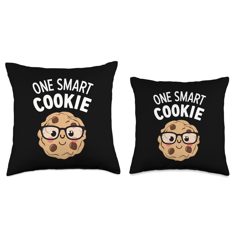 Cookie Cookies Chocolate Chips One Smart Cookie Throw Pillow