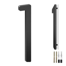 4 Inch Floating Aluminum House Address Numbers Letters, Modern Metal House Numbers for Outside, Black Metal Door Address Letter and Number for Home Garden Office Apartment (1)