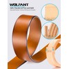 WOLFANT 1.5" Full Grain Leather Belt for Men,100% Italian Real