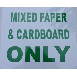 BUILDINGSIGNS.COM Mixed Cardboard and Paper only Sign (Aluminium, 10x12)-REF24-1