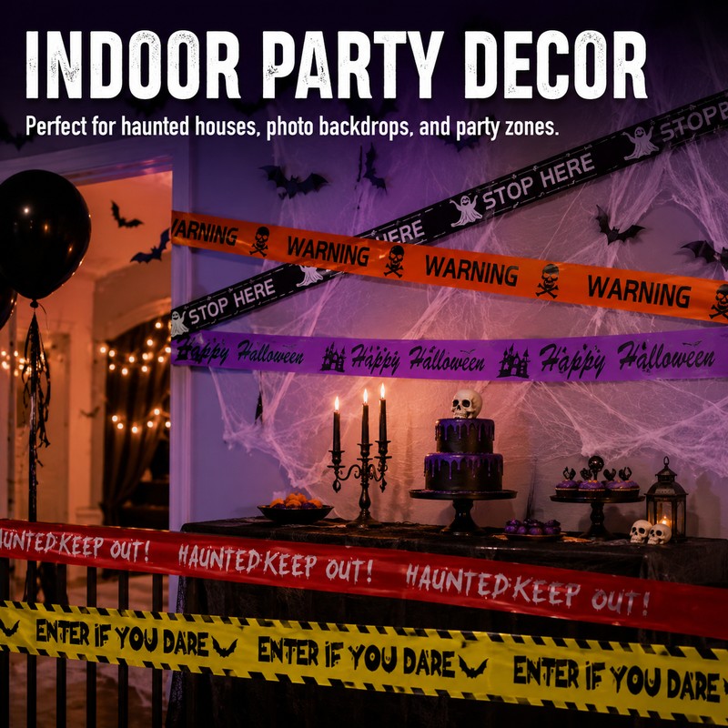 Happy Halloween Outdoor Banner – Pumpkin & Bat Polyester Backdrop