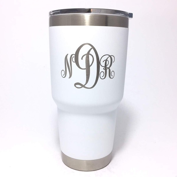 Personalized Monogram Tumbler with Engraved Name - 20 oz 0r
