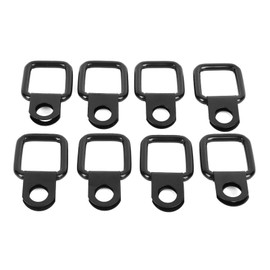 Haosie D Ring, 8pcs Anchor Point, Black Aluminum Alloy Tie down Anchor, Tie Down Anchor Hook Suitable for Cross Country Vehicle, Pickup Truck Modification Accessories