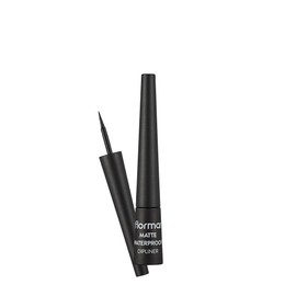 Flormar Matte Waterproof Dipliner Black - Waterproof & Highly Pigmented Eyeliner with Precise Felt Tip