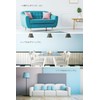 Gold Round Floor Cushion Cover Round 40 (Malmore Mid Blue,