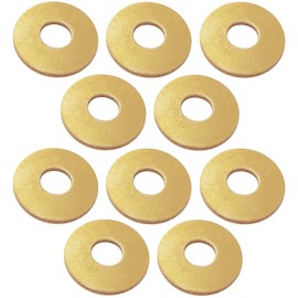 Aerizerix - C57253 - Set of 10 Wide Flat Washers Made of Brass M10 x 29.5 mm - Thickness 2.2 mm - for Bolt M10 - DIN 9021