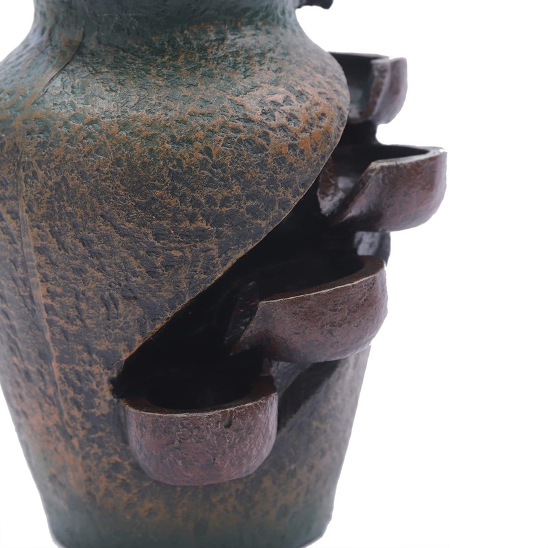 Desktop Flower Vase Bonsai Waterfall Fountain,Tabletop Decorative Waterfall,Relaxation Meditation Waterfall,