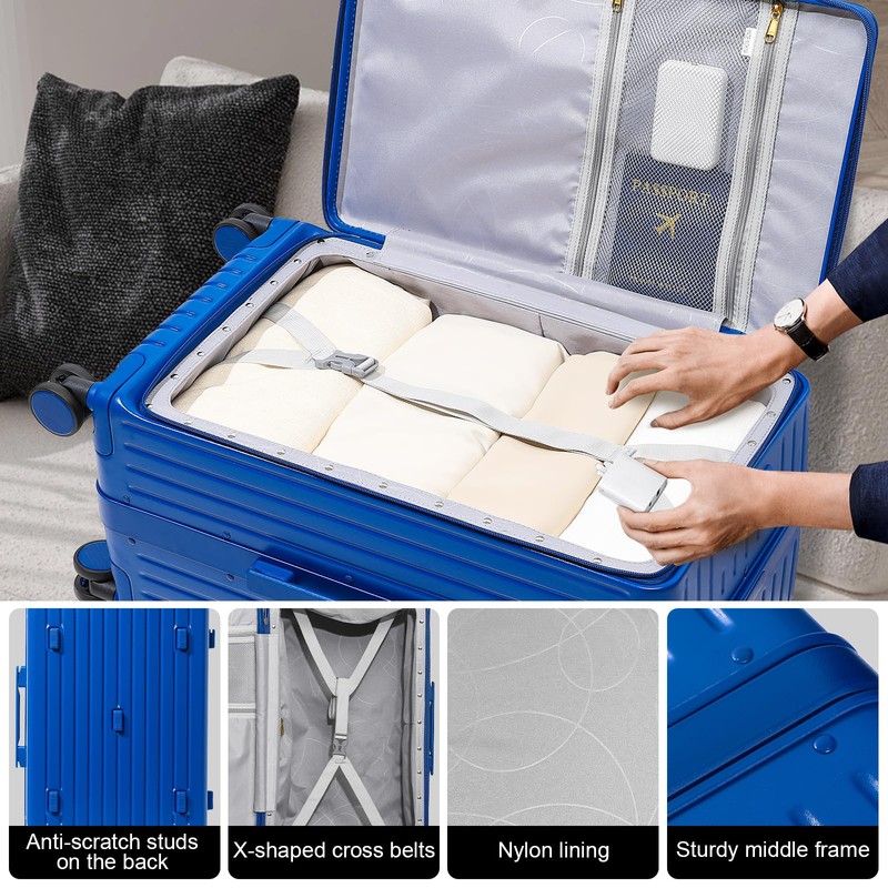 Joyway Hardshell 24 inch luggage with spinner wheels, Lightweight Hardside