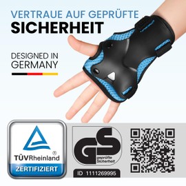 99FLIPS Grind Knee Pads Children 3 Years with GS [Set of 6] - S/M Blue - Inline Pads Children - Knee Pads Protectors for Skateboard Children from 5 Years - Protectors Inline Skates Children