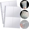 A4 Photo Sleeves for A4 2/3/4 Ring Binder, Transparent Double-Sided