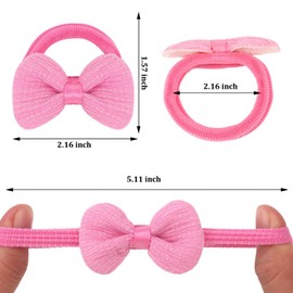 YISSION 48 Pcs Cute Hair Ties for Girls Colorful Elastics Hair Ties with Cartoon Flowers Bow Soft Rubber Bands Toddler Kids Baby Hair Accessories for Girls