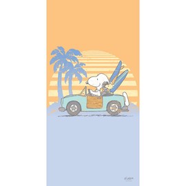 CafePress Snoopy Hits The Beach Tea Towel