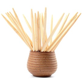 HOPELF 7 inch Semi Point Bamboo Skewers - 5mm Thick Natural Bamboo Sticks For BBQ Caramel,Candy Apple Sticks, Corn Dog,Corn Cob,Cookie,Lollipop,Kabob,Gril.(100 pcs)