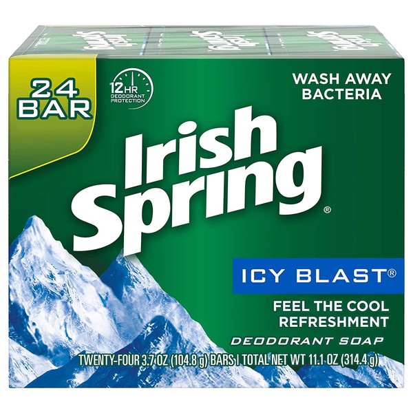 Irish Spring Icy Blast Bar Soap, 3 Count (Pack of 8)