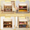 Chibakel Large Bread Box for Kitchen Countertop, Wooden Bread Bin