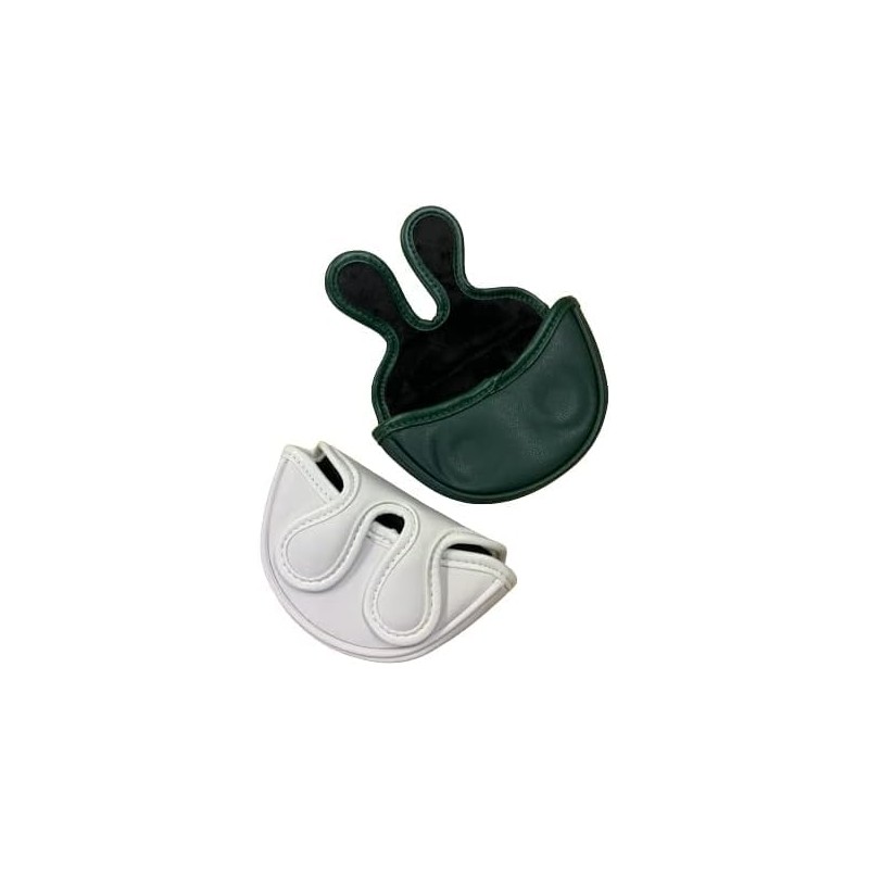 Golf Headcover Putter Cover Mallet Magnetic Closure Center Shaft Clover
