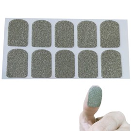 Stoooduo 10pcs Smartphone Finger Sack Stickers Bike Gloves Touch Screen Stickers Ultra Sensitive Flex Silver Fiber Ultra Thin Stickers for Gloves