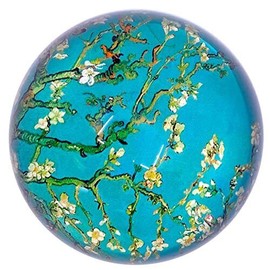 THE JOY TREE Almond Blossom Monet Art Under Glass PaperweightGif