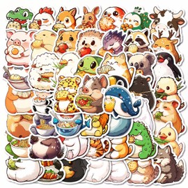 50 Pcs Cute Animal Stickers for Kids,Waterproof Sticker Cute Water Bottle Stickers Vinyl Laptop Kids Stickers Pack,for Water Bottle Laptop Scrapbook