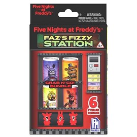 Paquete Deluxe Five Nights at Freddy'S con 3 Figuras coleccionables, 2 Tarjetas y 1 Etiqueta.