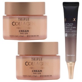 Tony Moly Triple Collagen Total Tension Cream 2pcs + Bio EX Cell Peptide Eye Solution / 토니모리 트리플 콜라겐 토탈 텐션 크림 2개+바이오 이엑스 셀 펩타이드 아이솔루션