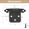 4 Pack 2 Pair Black Cabinet Hinges - 1/2 inch
