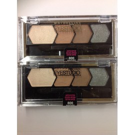 Maybelline New York 2 X Maybelline Eye Studio Quads Eye Shadow MAKEOVER MOCHA #800  NEW .
