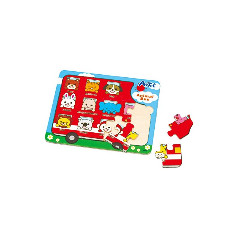 Artec 7692 Wooden Puzzle Animal Bus