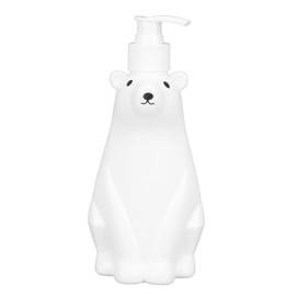Soap Dispenser Refillable White Polar Bear Styling Plastic Liquid Soap Dispenser Press Type Manual Shampoo Dispenser Shower Dispenser for Home, Hotel (450 ml)