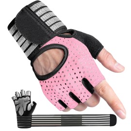 aifitbre Women's Weightlifting Gloves - Breathable Fingerless Workout Gloves with Wrist Support, Full Palm Protection, Non-Slip Grip for Gym, Fitness, Weight Training, Cycling & Outdoor Sports