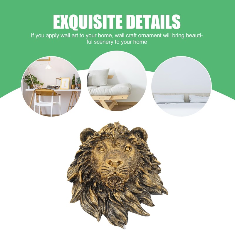 Veemoon Lightweight Lion Head Wall Decor Lion Head Wall Mount