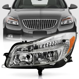 KEEKPO - For [Halogen Model] 2011 2012 2013 Buick Regal Factory Style Headlight Headlamp Replacement Left Driver Side