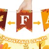 KALEFO 4Pcs Happy Fall Decor Set Harvest Thanksgiving Garland Banners
