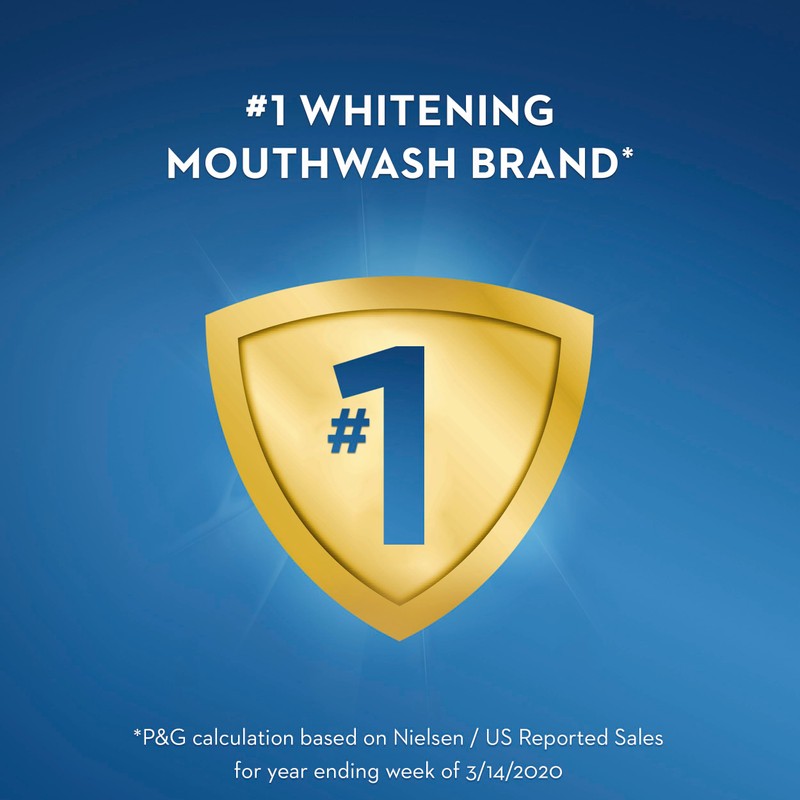 Crest Mouthwash/Mouth Rinse, 3D White Brilliance Whitening, Alcohol Free, Clean