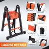 Telescoping Ladder 14.5 FT A Frame, Extension Multi-Purpose with Balance