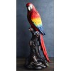Ebros Tropical Rainforest Red Scarlet Macaw Parrot Perching On Branch