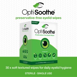 Opti-Soothe Preservative-Free Eyelid Wipes - 30 Moist Towelette For Daily Eyelid Cleaning - Preservative-free - Soothing, Moisturising, Natural Ingredients