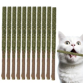 EYVRPAU Pack of 12 Catnip Sticks Matatabi Chew Sticks for Dental Care and Against Bad Breath Naturally Safe Cat Toy