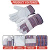 Foriox International Split Leather Work Gloves, 1, 3, 5 Pairs