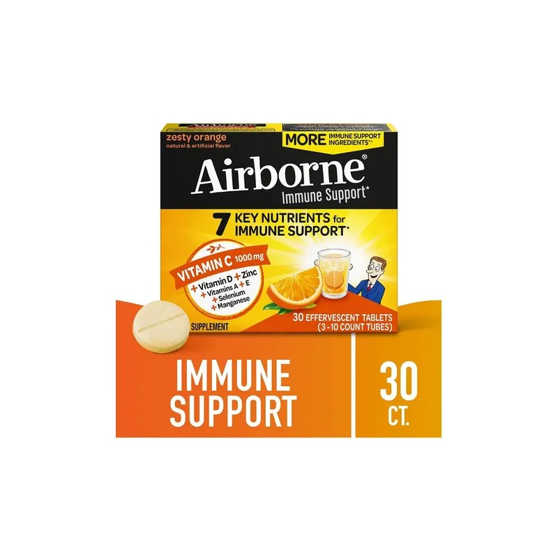 Airborne Vitamina 1000mg Zinc Tabletas Azúcar