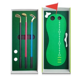 Desktop Golf Game | Club Pens with Balls and Putting Green - Tabletop Game for Dad, Husband, Coworkers, Golf Lovers