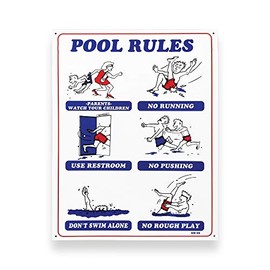 JED Pool Tools 90-100 Pool Rules for Swimming Pool, 18 by 24-Inch