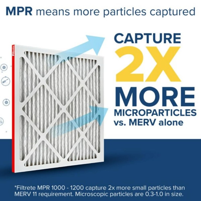Filtrete 16x25x1 AC Furnace Air Filter, MERV 11, MPR 1000,