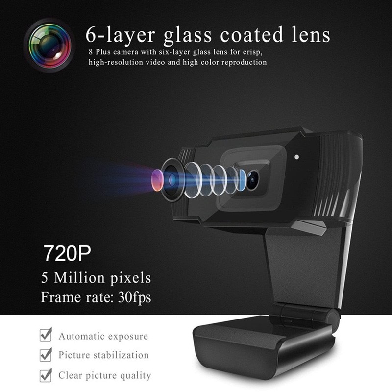 YEQIU USB 2.0 Pc Webcam with Microphone Built-In, Full HD