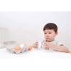 Lelin 6pcs Artificial Wooden Eggs Box Preschool Educational Kitchen Toys