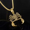 Scorpion Pendant Necklace Punk Stainless Steel Scorpio Zodiac Animal Biker