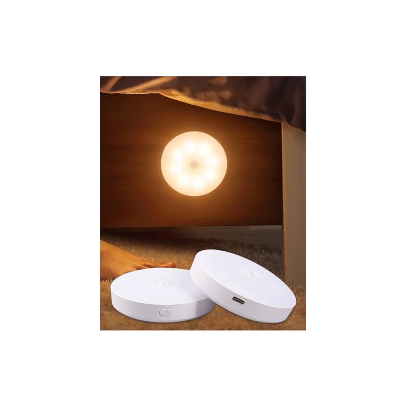 PRECORN LED Night Light with Motion Sensor, USB-C, Dimmable, 3