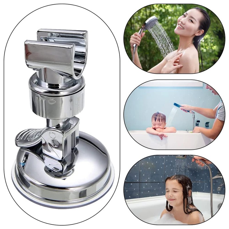 2 Pcs Shower Head Holder Adjustable Suction Cup Shower Head