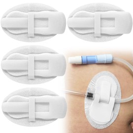 Feeding Tube Pads for Peritoneal Dialysis Peg/G/J Tube Stabilizer Accessories PD Abdominal Support Holder Patch Individually Packed Adhesive Stickers for Elderly Man Woman (Pack of 5)