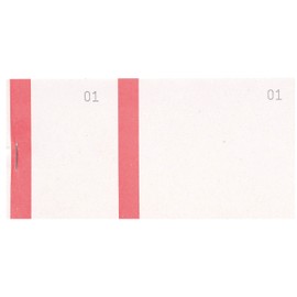 Blocs vendeurs 6,6x13,5cm double numerotage bandes couleurs assorties 100 feuillets